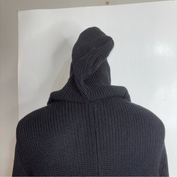 Soho Black Women's M Sweater Open Front Longline Cardigan Crisscross Back Pocket - Picture 10 of 12